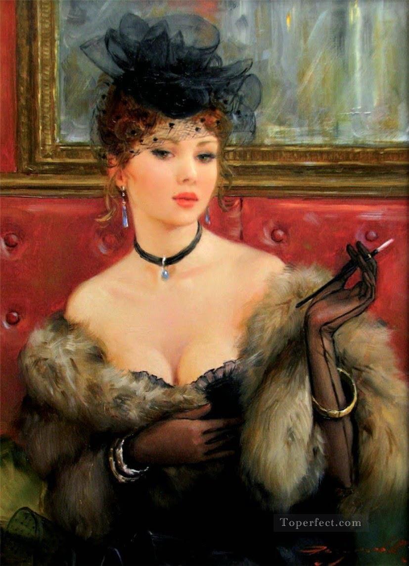 Pretty Lady KR 057 Impressionist Oil Paintings